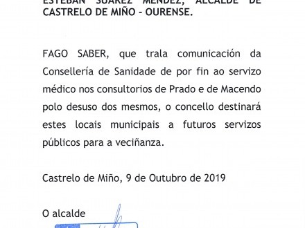 NOTA INFORMATIVA: CONSULTORIOS M�DICOS