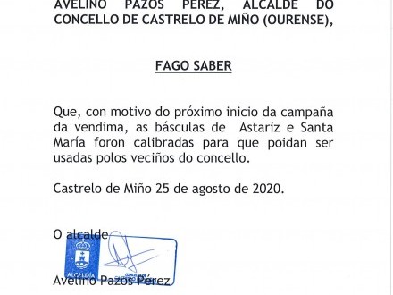NOTA INFORMATIVA: B�sculas en Astariz y Santa Mar�a
