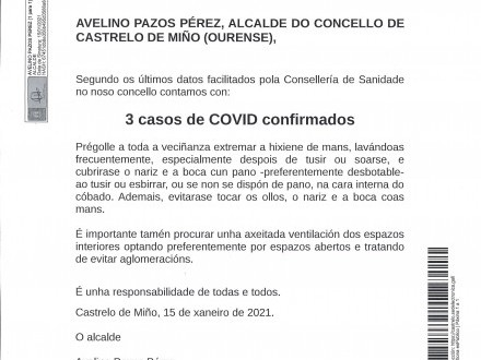 NOTA INFORMATIVA: Actualizaci�n datos COVID.