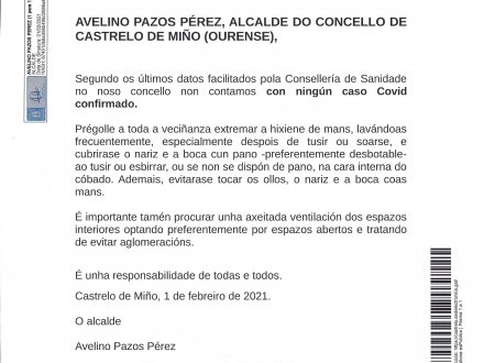 NOTA INFORMATIVA: Actualizaci�n datos COVID.