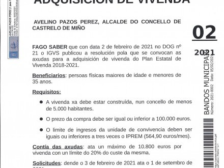 Ayudas para la adquisici�n de la vivienda