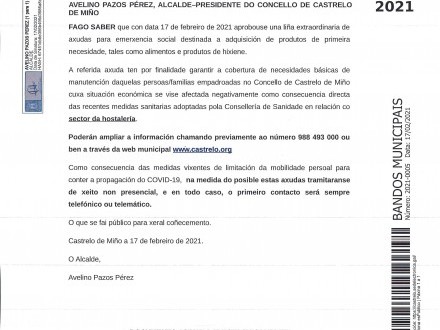 Axudas � hosteler�a