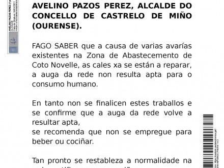restricci�ns de auga