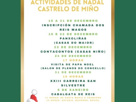 ACTIVIDADES NADAL CASTRELO DE MI�O
