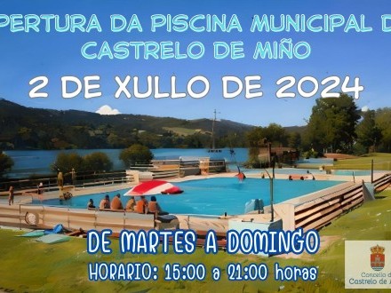 Apertura de piscinas municipais ver�n 2024