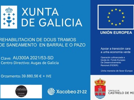 Obras de rehabilitaci�n de la red de saneamiento en Barral y O Pazo