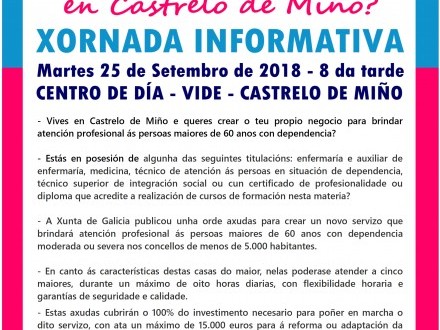 Xornada Informativa: Queres abrir unha casa do maior en Castrelo de Mi�o?