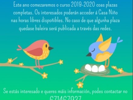 CASA NI�O: CURSO 2019/2020