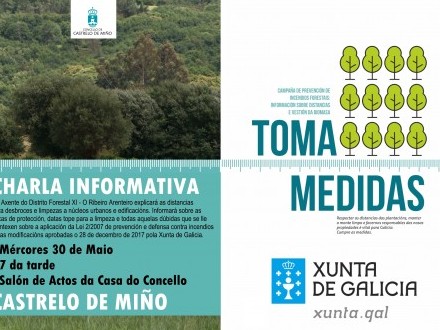Charla informativa sobre prevenci�n de incendios forestais:informaci�n sobre distancias e xesti�n de biomasas