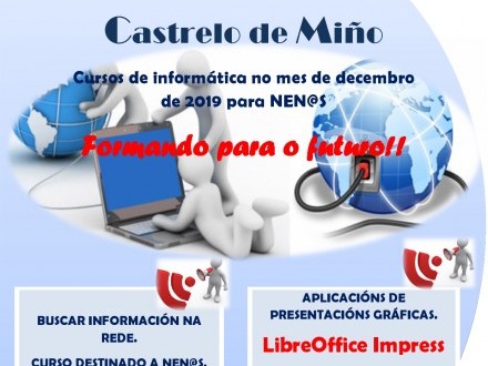 Cursos de inform�tica na aula INFO para o mes de decembro en Castrelo de Mi�o.