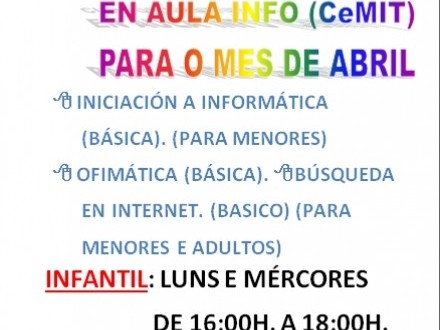 CURSOS GRATUITOS DE INFORM�TICA EN AULA INFO.
