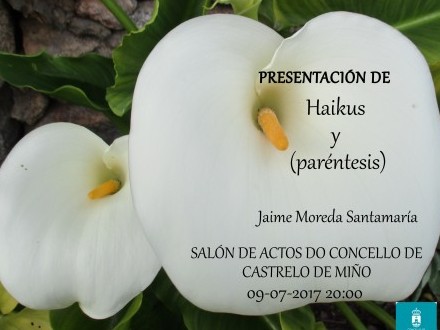 Presentaci�n do poemario Haikus y (par�ntesis) de Jaime Moreda Santamar�a