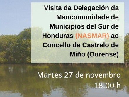 Unha delegaci�n de seis alcaldes e unha alcaldesa de sete municipios de HONDURAS (NASMAR) visitar�n Castrelo de Mi�o