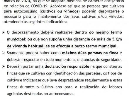 NOTA INFORMATIVA: Medidas de car�cter obligatorio en relaci�n con Covid-19