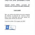 NOTA INFORMATIVA: B�sculas en Astariz y Santa Mar�a