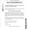 NOTA INFORMATIVA: Actualizaci�n datos COVID.
