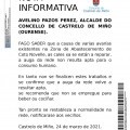 AVISO RESTRICCI�N DE AGUA