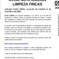 Notificaci�n sobre limpeza de fincas