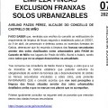 Exclusi�n franxas solos urbanizables